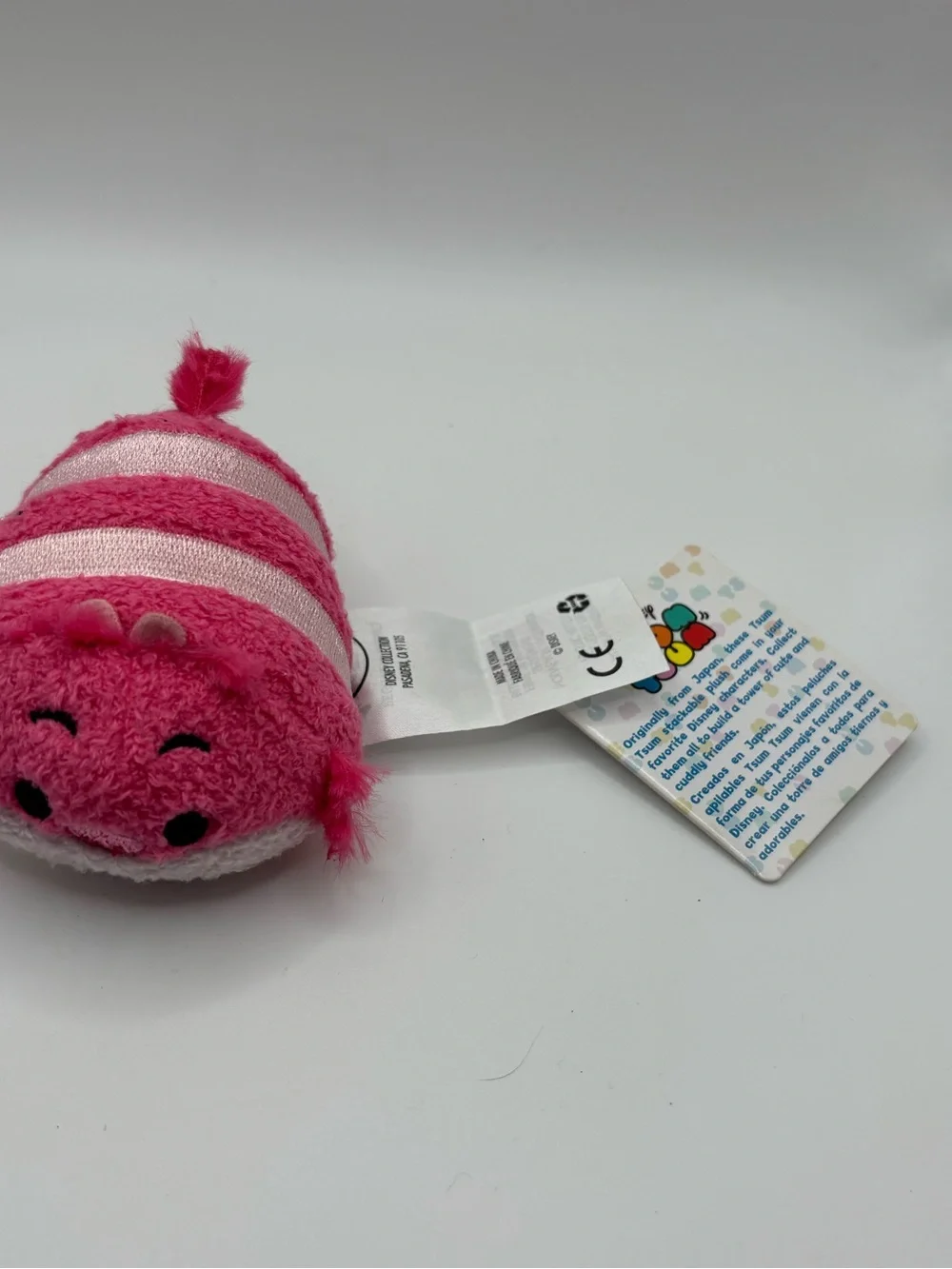 Disney Tsum Tsum Cheshire Cat Mini Plush Pink Alice in Wonderland With Tag